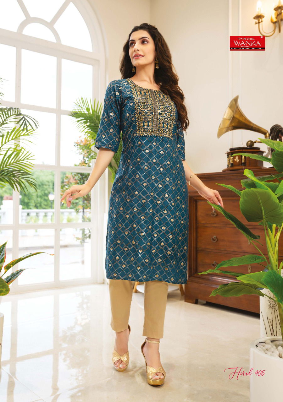 Wanna Hiral 4 Regular Wear Rayon Designer LAtest Kurti Collection